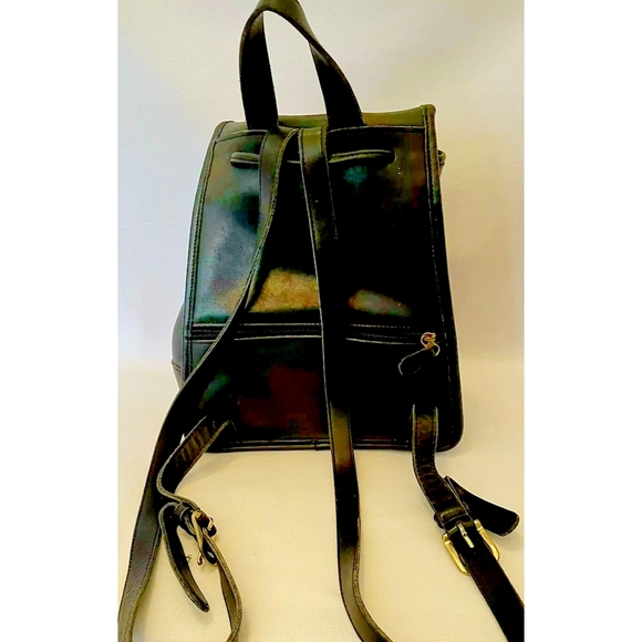 Coach 9791 Vintage Black Leather Daypack Rucksack 90's Backpack - Picture 9 of 9